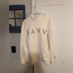 SAVVI Cream Hoodie for Women